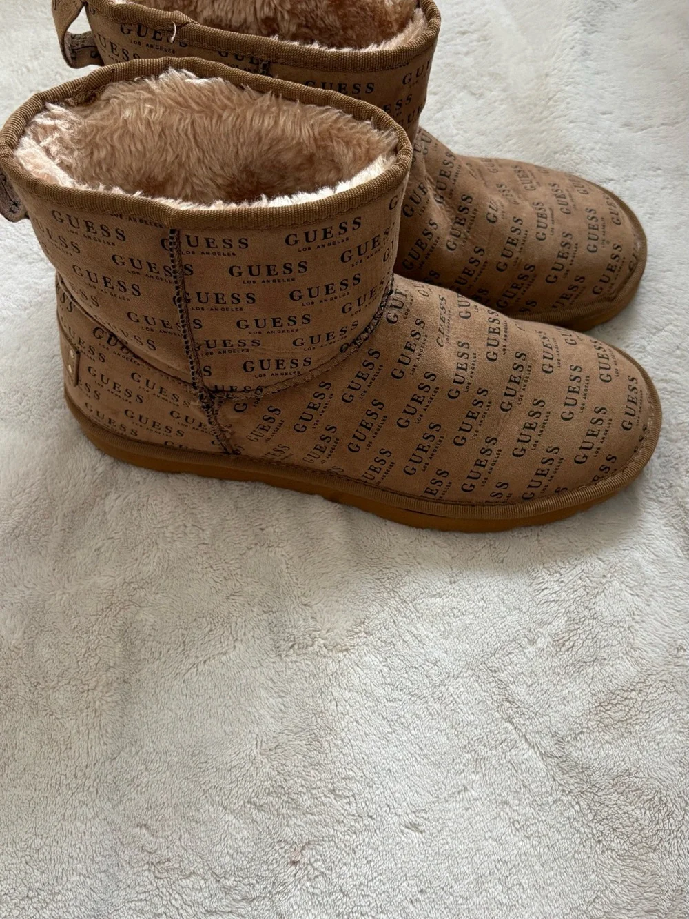 GUESS Brown Logo Cozy Boot